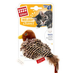 Interactive Chirping Bird Cat Toy Pet Simulation Bird Touch Voice Doll Interactive Cat Rechargeable Lifelike Bird Plush Toy