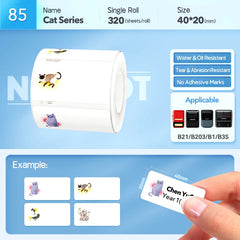 Niimbot B21 Cartoon Pattern Smart Portable for B21 Label Printer Paper Thermal Label Waterproof Stickers Fast Printing Stickers