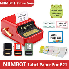 Niimbot B21 Cartoon Pattern Smart Portable for B21 Label Printer Paper Thermal Label Waterproof Stickers Fast Printing Stickers