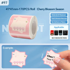 Niimbot B21 Cartoon Pattern Smart Portable for B21 Label Printer Paper Thermal Label Waterproof Stickers Fast Printing Stickers